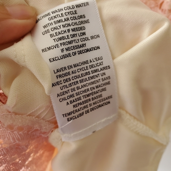 Embroidered Peach Pink Toddler Dress - Picture 6 of 11